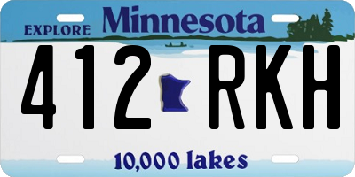 MN license plate 412RKH