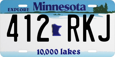 MN license plate 412RKJ