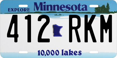 MN license plate 412RKM