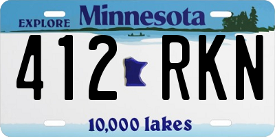 MN license plate 412RKN