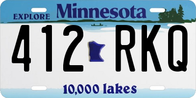 MN license plate 412RKQ