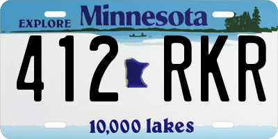 MN license plate 412RKR