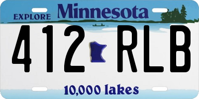 MN license plate 412RLB