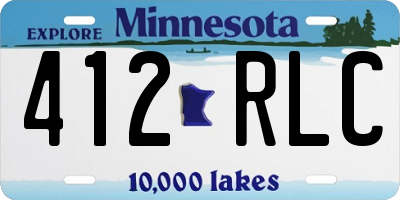 MN license plate 412RLC
