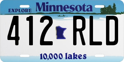 MN license plate 412RLD