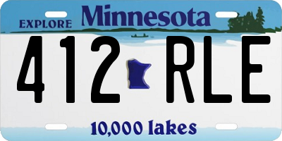 MN license plate 412RLE