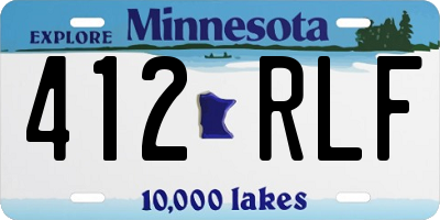 MN license plate 412RLF