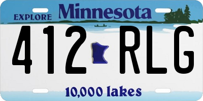 MN license plate 412RLG