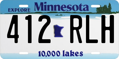 MN license plate 412RLH