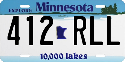 MN license plate 412RLL