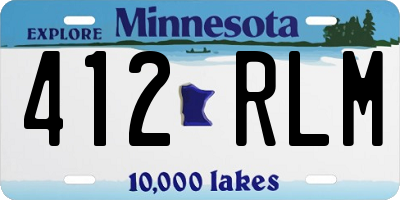 MN license plate 412RLM