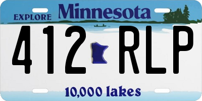 MN license plate 412RLP
