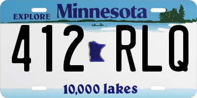 MN license plate 412RLQ