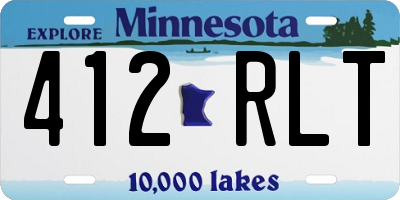 MN license plate 412RLT