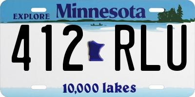 MN license plate 412RLU