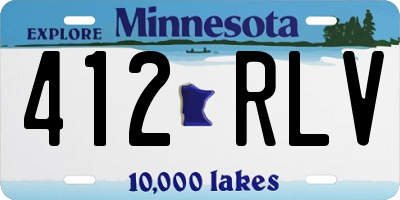 MN license plate 412RLV