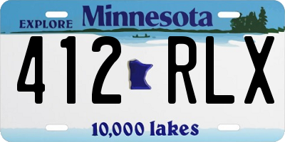 MN license plate 412RLX