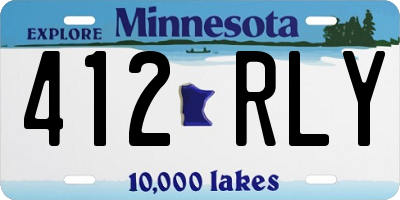 MN license plate 412RLY