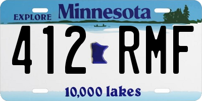 MN license plate 412RMF