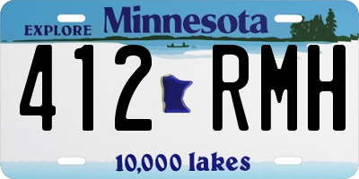 MN license plate 412RMH