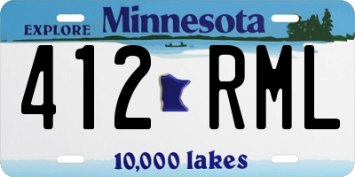 MN license plate 412RML