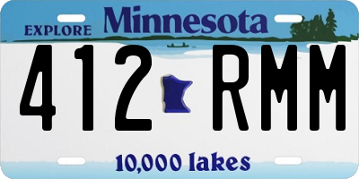 MN license plate 412RMM