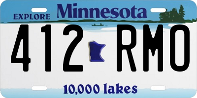 MN license plate 412RMO