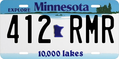 MN license plate 412RMR