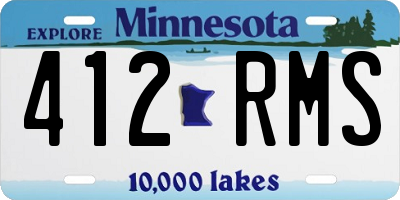 MN license plate 412RMS