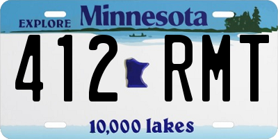 MN license plate 412RMT