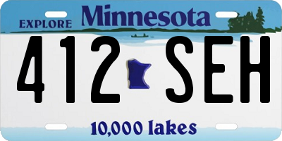 MN license plate 412SEH
