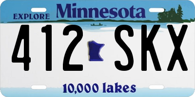 MN license plate 412SKX