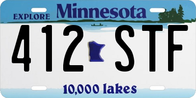 MN license plate 412STF