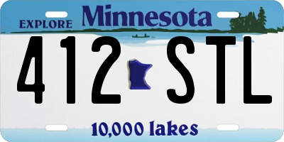 MN license plate 412STL