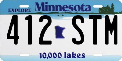 MN license plate 412STM