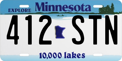 MN license plate 412STN