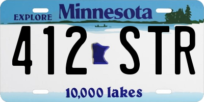 MN license plate 412STR