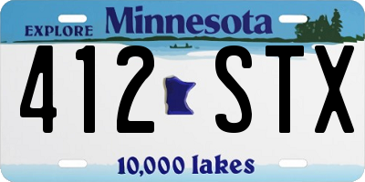 MN license plate 412STX