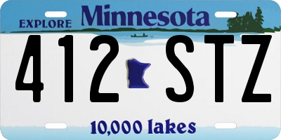 MN license plate 412STZ