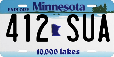 MN license plate 412SUA
