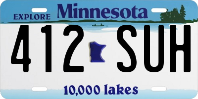 MN license plate 412SUH