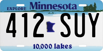 MN license plate 412SUY