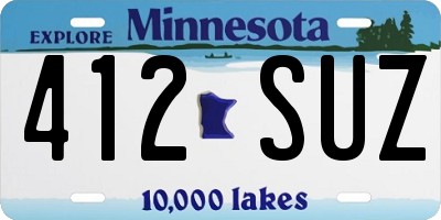 MN license plate 412SUZ
