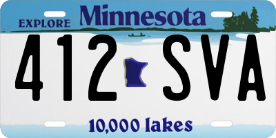 MN license plate 412SVA