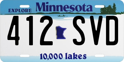 MN license plate 412SVD