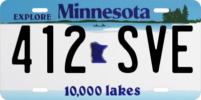 MN license plate 412SVE