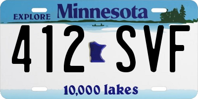 MN license plate 412SVF