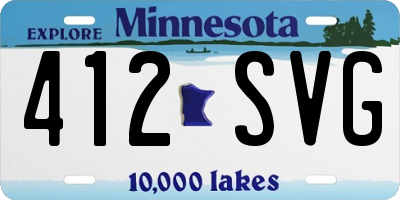 MN license plate 412SVG