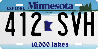MN license plate 412SVH