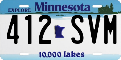 MN license plate 412SVM